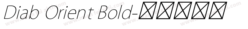 Diab Orient Bold字体转换